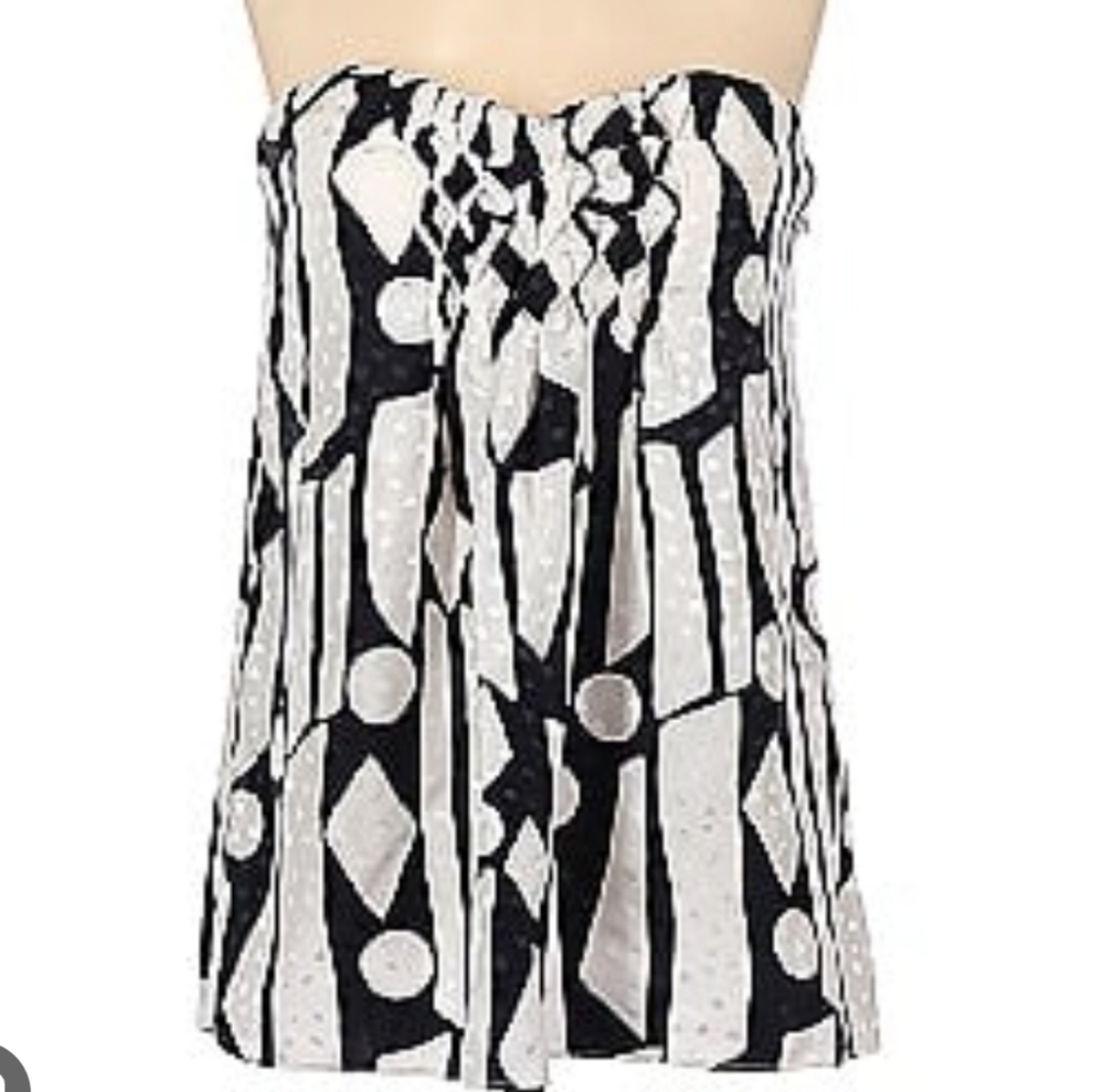 Strapless Silk Top
